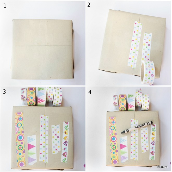 decorare-un-pacco-regalo-con-le-candeline-in-washi-tape